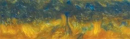 1" X 1 1/2" X 5" Knife Blank Blue & Gold Acrylester #50 1
