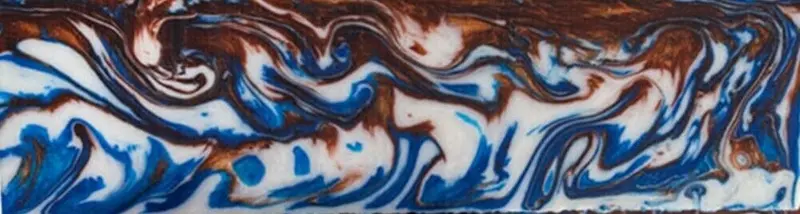 1" X 1 1/2" X 5" Knife Blank Copper Canyon Acrylester #129 1