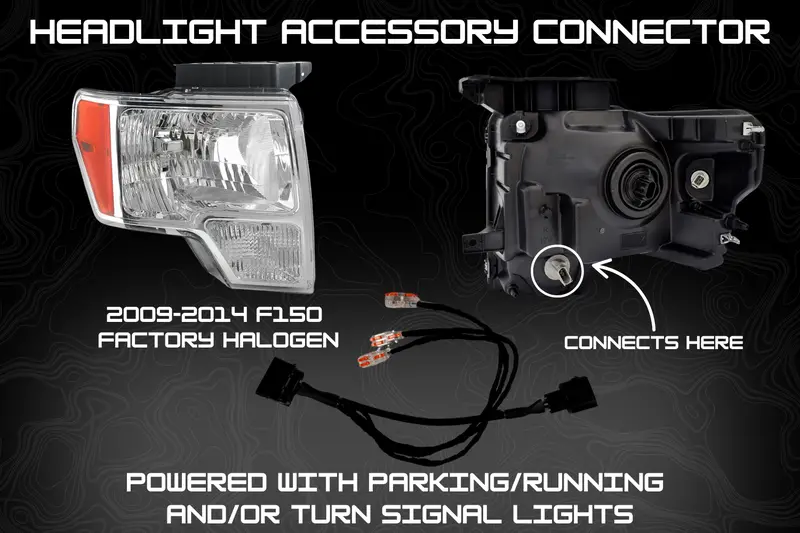 2009 - 2014 Ford F150 Plug & Play Headlight Accessory Connector 1