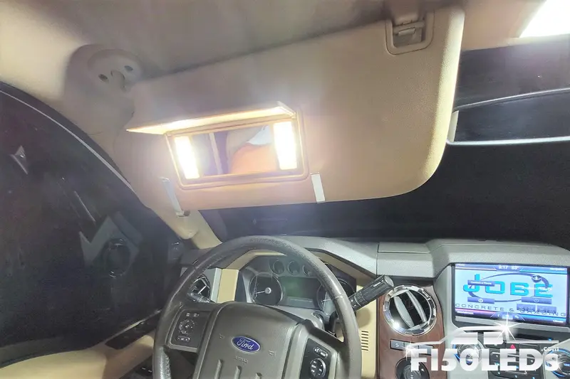 2011-16 Super Duty Front Interior Vanity Mirror Led Bulbs 1