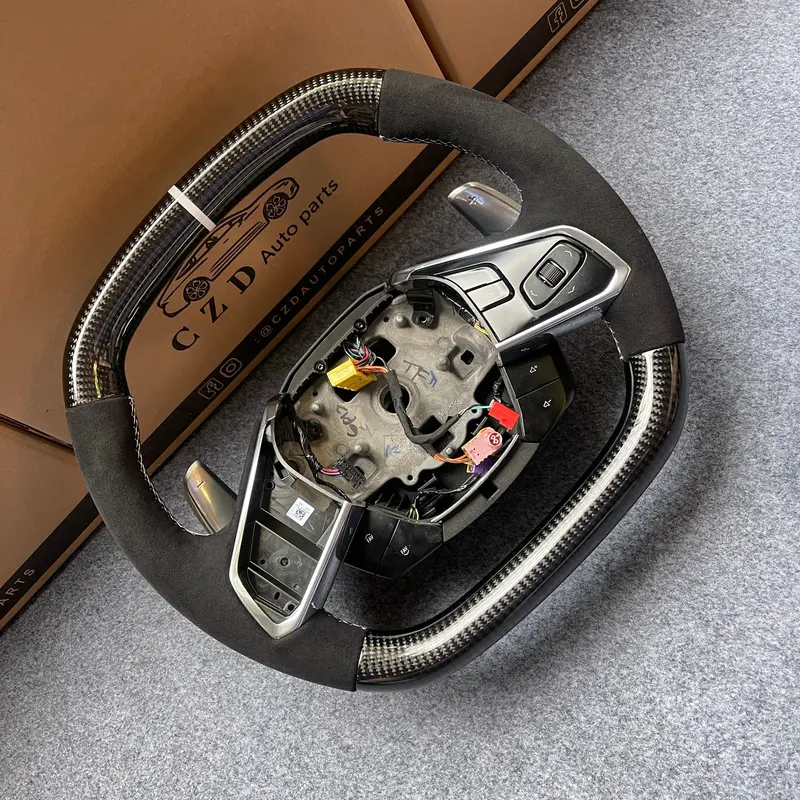2020 Chevrolet Corvette C8  Carbon Fiber Steering Wheel From Czd With Alcantara 1