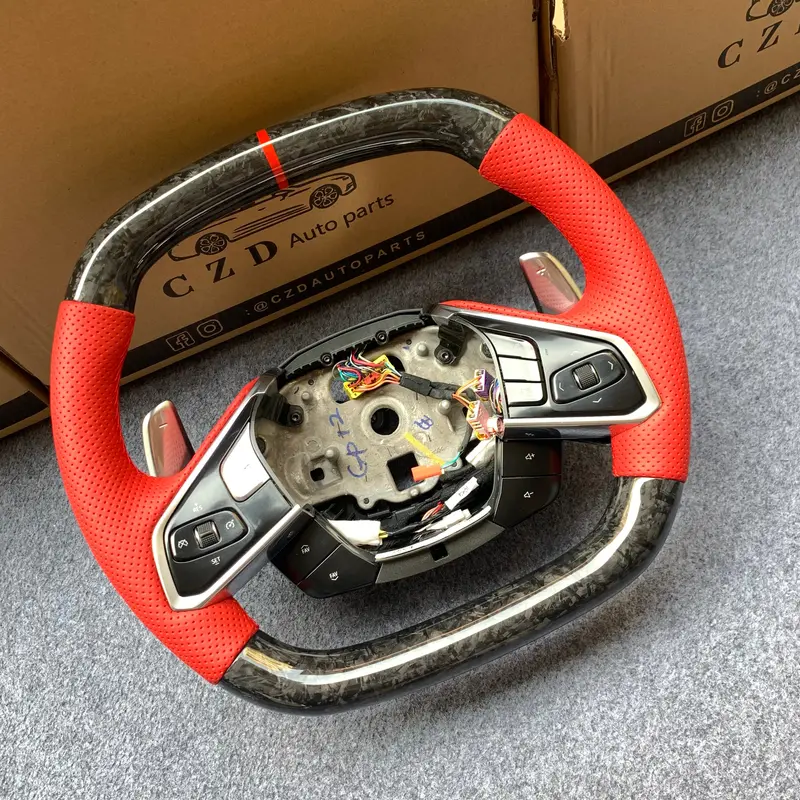 2020 Chevrolet Corvette C8  Carbon Fiber Steering Wheel From Czd With Black Forged 1