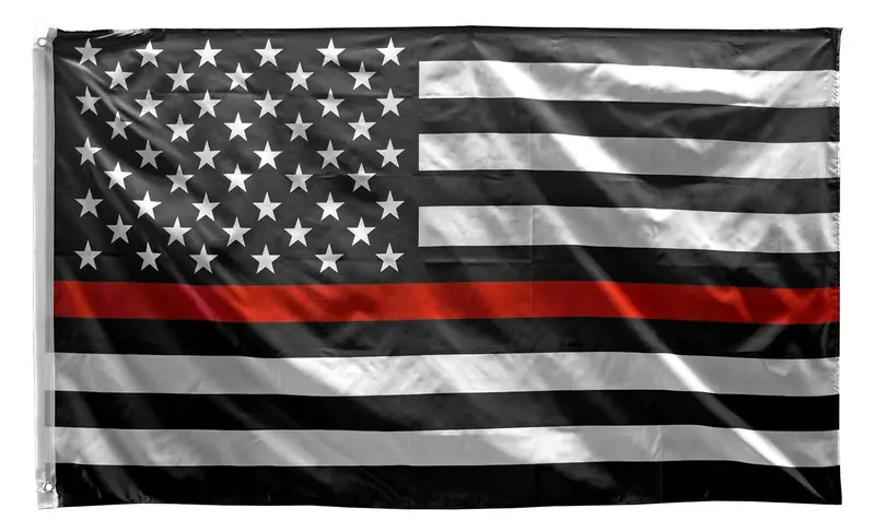 3' X 5' Thin Red Line American U.S. Flag - Firefighters 1