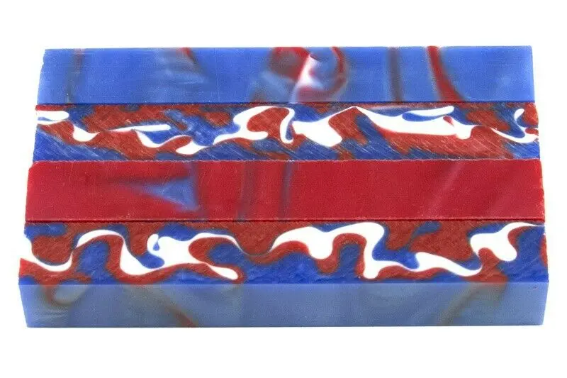 4Th Of July Camo Acrylic Pen Blank 3/4"X3/4"X3" Btwpbm1143short (1 Pc) 1