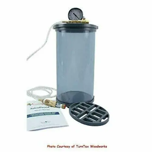 6'' X 16" Diameter Juice Proof Vacuum Chamber Turntex Woodworks 1