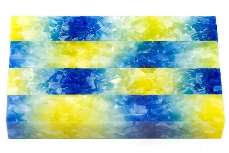 Blue Pineapple Acrylic Pen Blank 3/4"X3/4"X3" Btwpbm1114short3 (1 Pc) 1