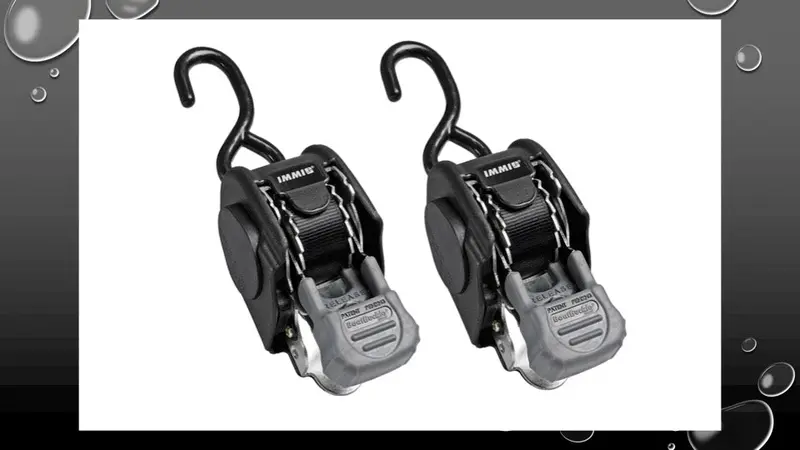 Boat Buckle Retractable Ratchet Tie-Down 1 Inch 1