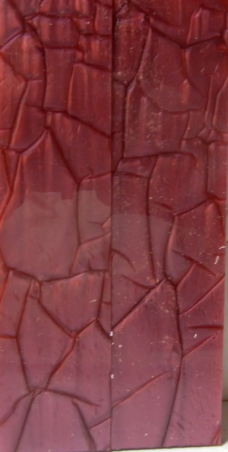 Burgundy Designed Acrylic (2 Pc) Knife Scales 3/16" X 1 1/2" X 6" - 0424 1