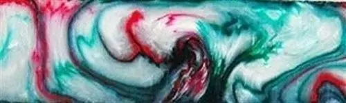 Christmas Swirl Acrylester #33 1" X 1 1/2" X 5" Knife Blank (1 Pc) 1