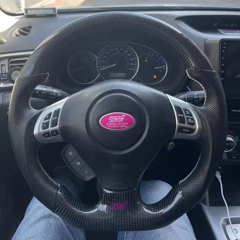 Czd 2008-2014 Subaru Sti/Wrx Carbon Fiber Steering Wheel 1
