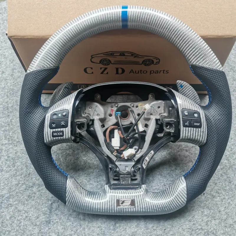 Czd Auto Parts Carbon Fiber Steering Wheel For Lexus Is250 /300 /350 2006-2013 With Silver Carbon Fiber 1
