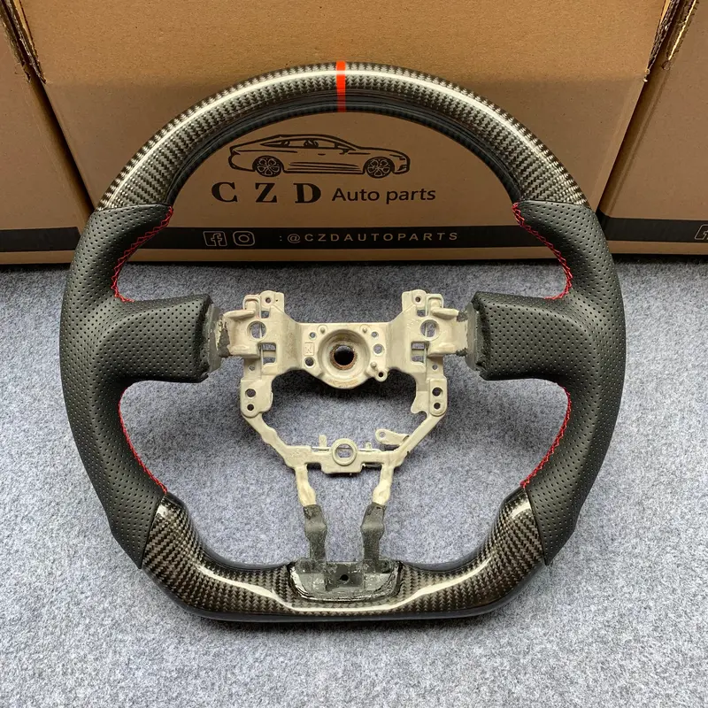 Czd Auto Parts Carbon Fiber Steering Wheel For Toyota 86 2012-2016 With Red Stripe 1