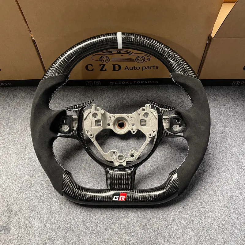 Czd Auto Parts Carbon Fiber Steering Wheel For Toyota Brz With White Stripe 1