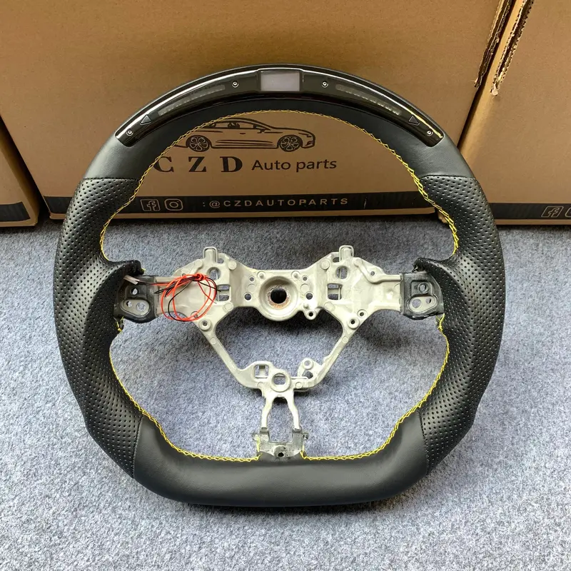Czd Auto Parts Carbon Fiber Steering Wheel For Toyota Frs With Yellow Stitch 1