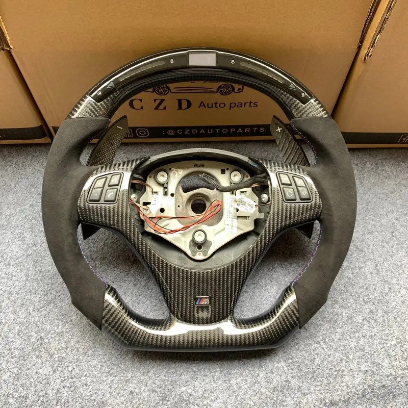 Czd Auto Parts For Bmw 1 Series E81 E82 E87 E88 2008-2013 Carbon Fiber Steering Wheel With Paddle Shifter & Led 1
