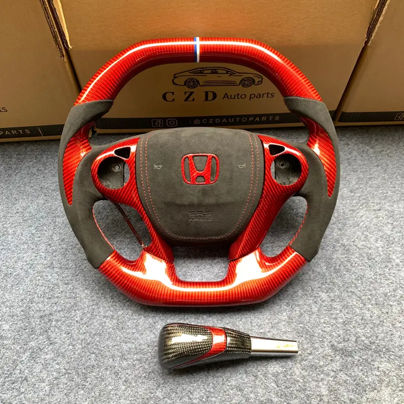 Czd Auto Parts For Honda Accord Crosstour 2013-2015 Carbon Fiber Steering Wheel Gloss Carbon 1