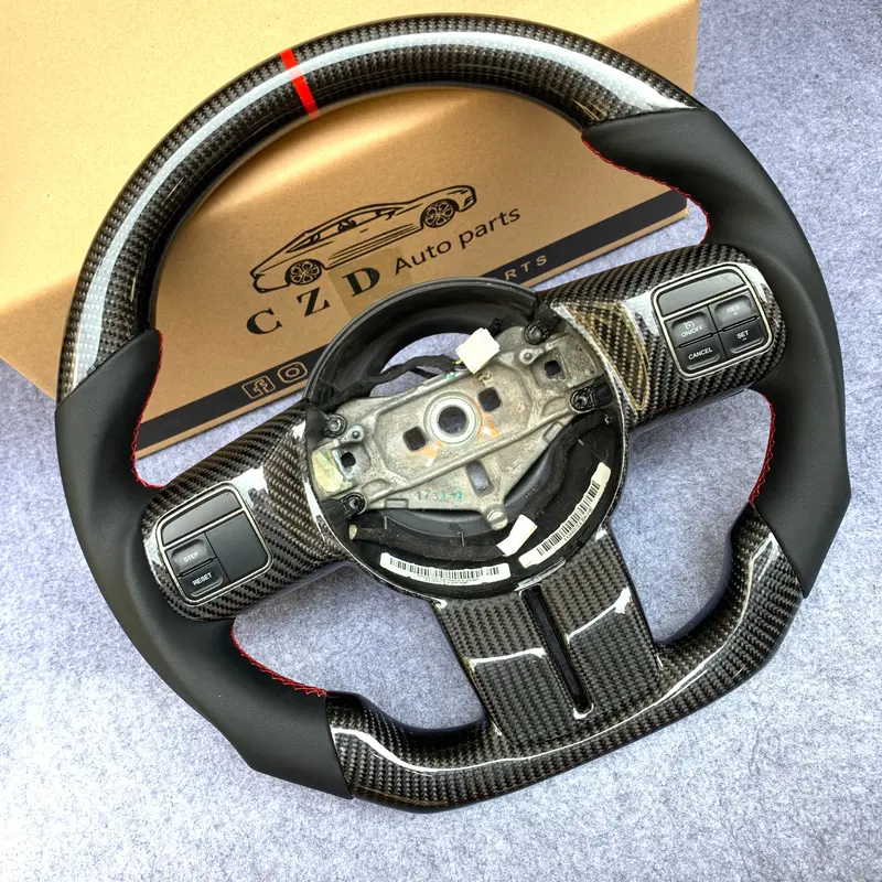 Czd Auto Parts For Jeep Compass 2011-2016 Carbon Fiber Steering Wheel With Black Carbon Fiber 1
