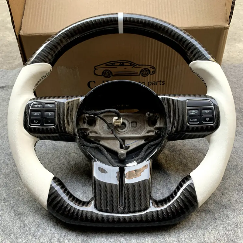 Czd Auto Parts For Jeep Wrangler 2011-2017 Carbon Fiber Steering Wheel With Black Carbon Fiber 1
