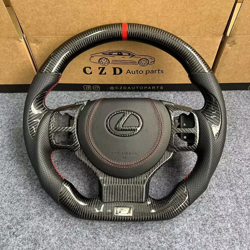 Czd Auto Parts For Lexus Ct200h 2014-2018 Carbon Fiber Steering Wheel With Airbag Cover 1