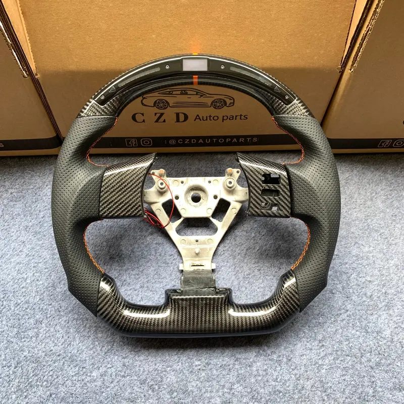 Czd Auto Parts For Nissan 350Z 2002-2009 Carbon Fiber Steering Wheel With Led Top 1