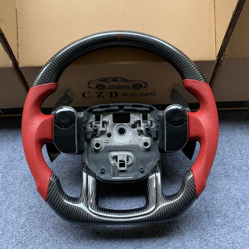 Czd Auto Parts For Range Rover Sport L494 2014-2019 Carbon Fiber Steering Wheel With Black Carbon Fiber 1