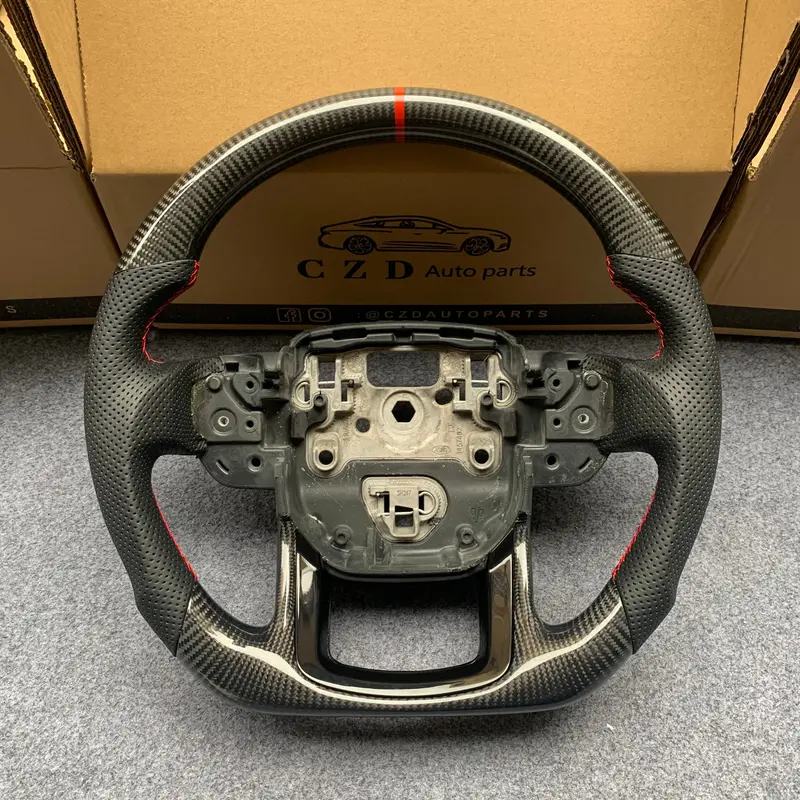 Czd Auto Parts For Range Rover Sport L494 2014-2019 Carbon Fiber Steering Wheel With Black Carbon Fiber 1