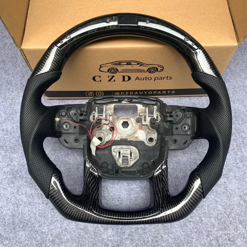 Czd Auto Parts For Range Rover Sport L494 2014-2019 Carbon Fiber Steering Wheel With Led 1