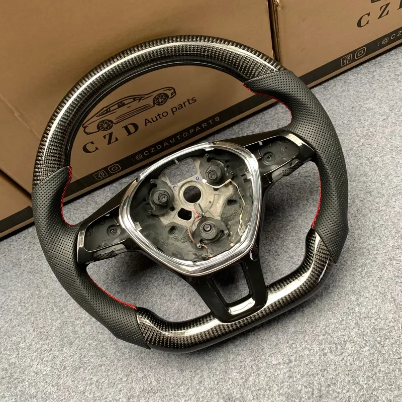 Czd Auto Parts For Volkswagen Golf 7 Gti Golf R Mk7 Vw Polo Gti Scirocco 2015 2016 Carbon Fiber Steering Wheel 1
