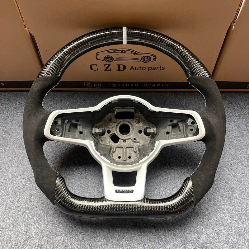 Czd Auto Parts For Volkswagen Golf 7 Gti Golf R Mk7 Vw Polo Gti Scirocco 2015 2016 Carbon Fiber Steering Wheel With Alcantara Leather Side 1