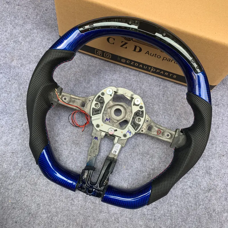 Czd Autoparts For Bmw M1 M2 M3 M4 F80 F82 F83 Carbon Fiber Steering Wheel Black Perforated Leather 1