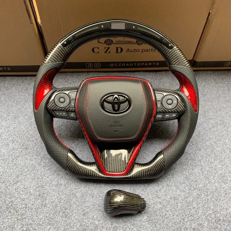 Czd Autoparts For Toyota 8Th Gen Camry Se Xse Le Xle 2018-2022 Carbon Fiber Steering Wheel With Airbag Cover 1