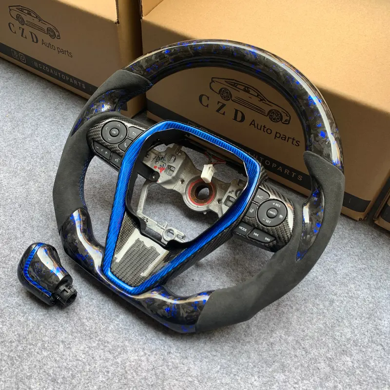 Czd Autoparts For Toyota 8Th Gen Camry Se Xse Le Xle 2018-2022 Carbon Fiber Steering Wheel Without Airbag Cover 1