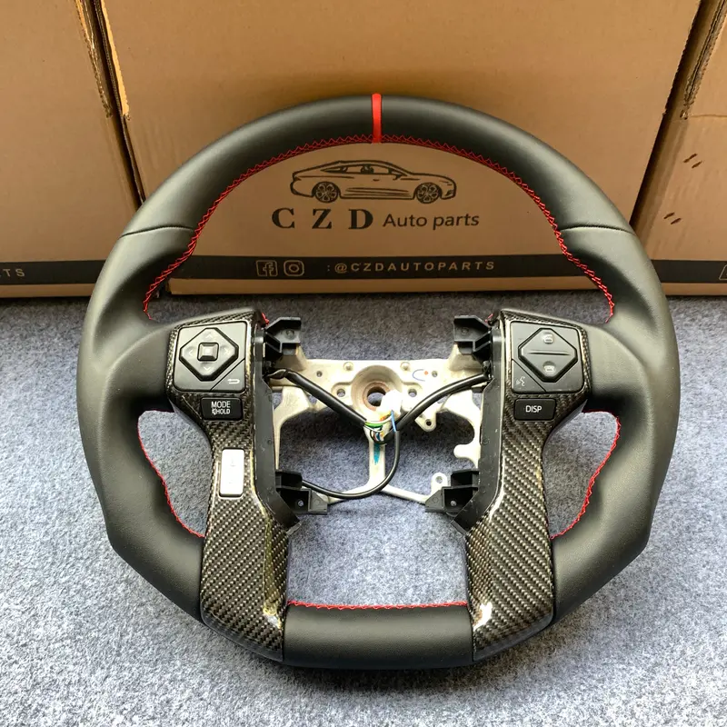 Czd Autoparts For Toyota Sequoia 2014-2020 Carbon Fiber Steering Wheel Gloss Carbon Fiber Trim 1