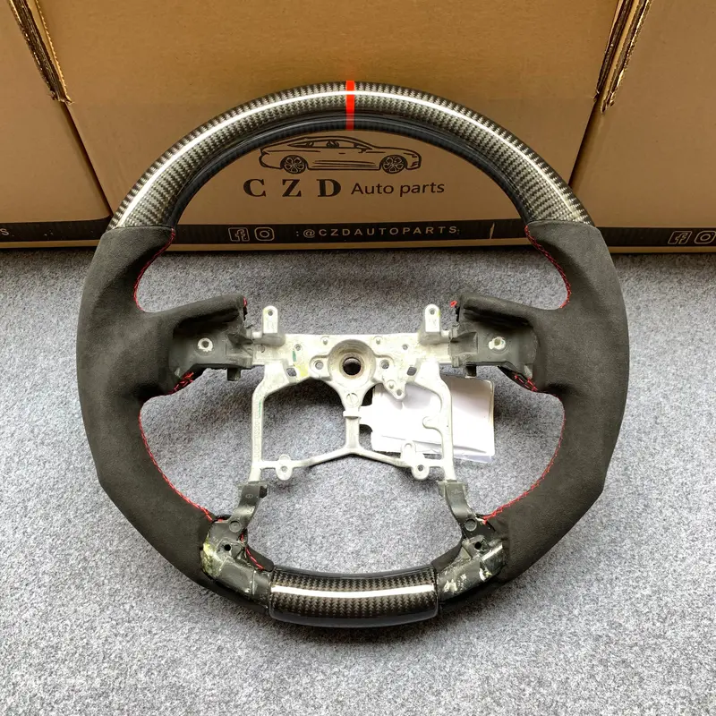 Czd Autoparts For Toyota Tacoma 2011-2020 Carbon Fiber Steering Wheel Black Alcantara Sides 1