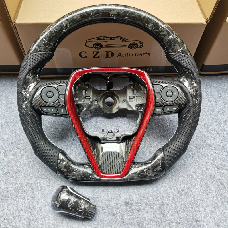 Czd For 8Th 2018/2019/2020/2021 Toyota Camry/Se/Xse/Trd Carbon Fiber Steering Wheel With Stitching 1