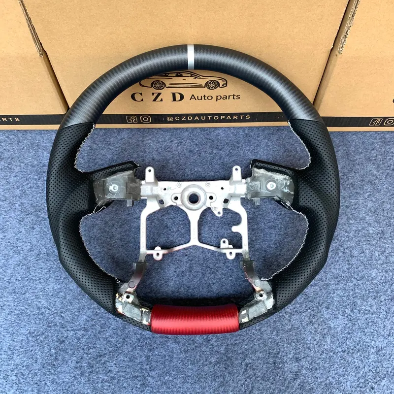 Czd For Toyota Tundra 2014/2015/2016/2017 Carbon Fiber Steering Wheel With Stripe 1