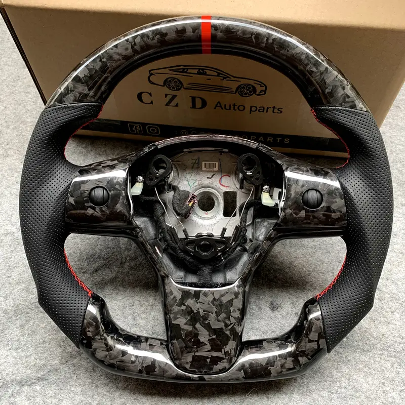 Czd Racing Car For Tesla Model 3 Forged Carbon Fiber Steering Wheel 1