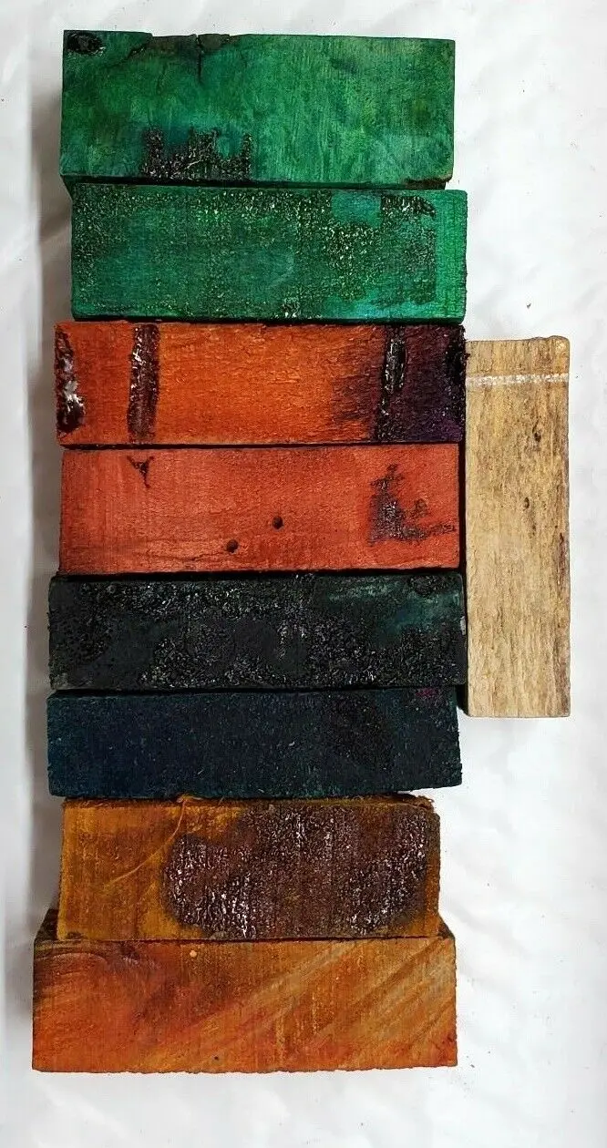 Dyed Stabilized Pen Blank Short Assortment (9 Pc) 3/4" Sq X 2 3/4"+ 1