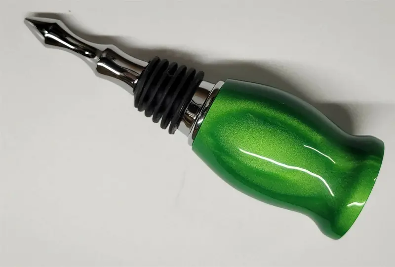 Emerald Pearl Acrylic Bottle Stopper 5" 1