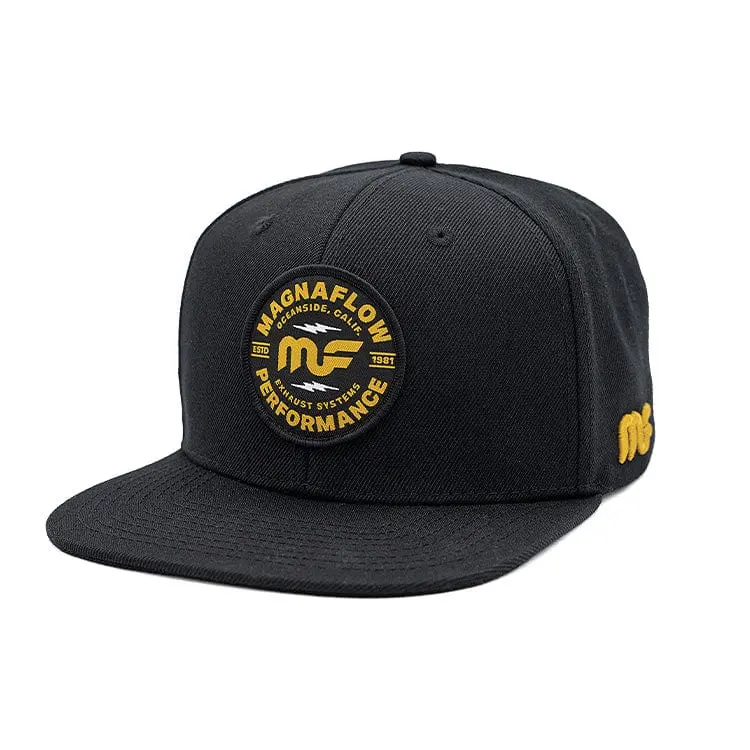 Flow Stamp Snapback Hat - Black 1