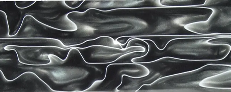 Ghost Trails Btw57kb Acrylic (1 Pc) Knife Blank 1" X 1 1/2" X 6" 1