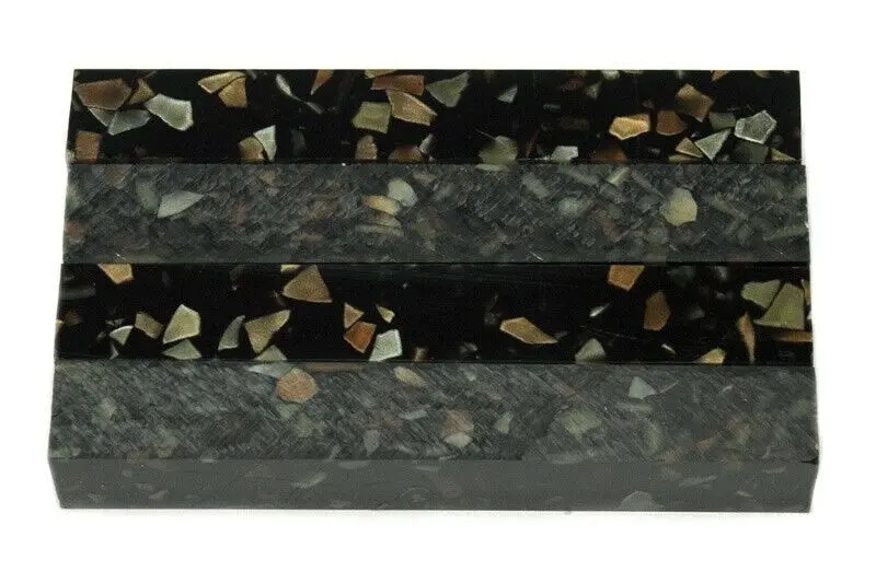 Golden Fossil Acrylic Pen Blank 3/4"X3/4"X3" Btwpbm1022short3 (1 Pc) 1