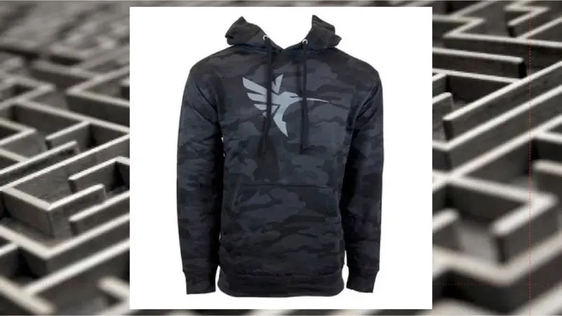 Humminbird Black Camo Hoodie 1