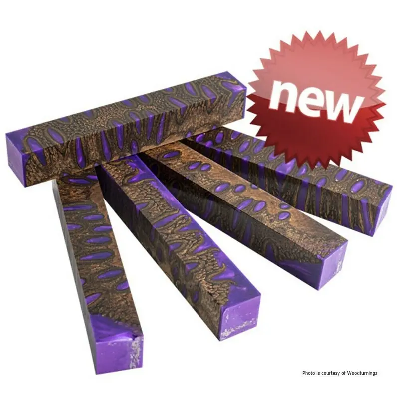 Hybridz Banksia Pod And Alumilite Purple Pen Blank 3/4" X 5" 1