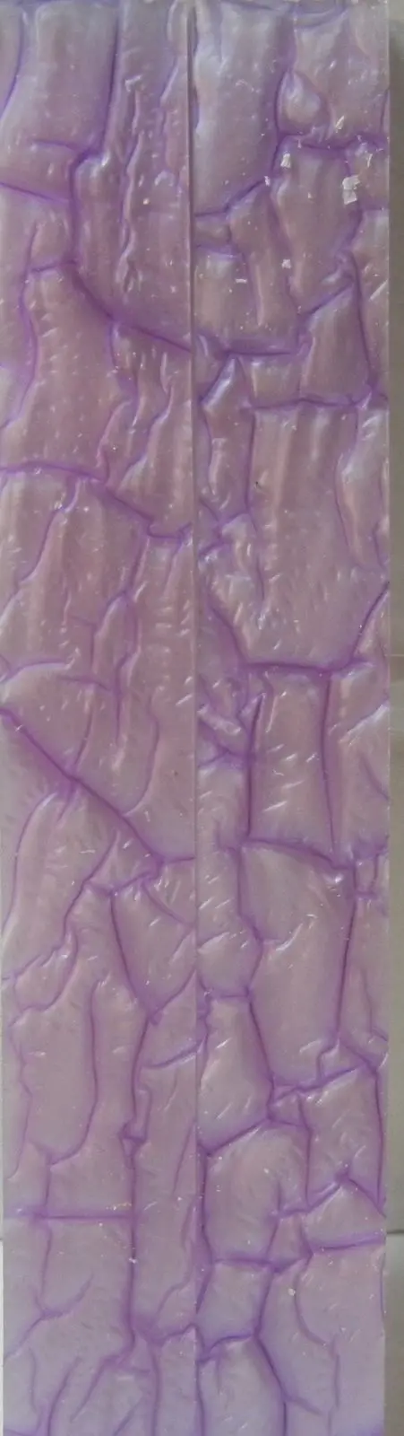 Light Violet Designed Acrylic (2 Pc) Knife Scales 3/16" X 3/4" X 6" - 0420 1