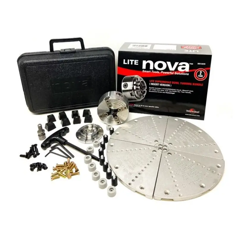 Nova Lite Supernova2 Insert Version Bowl Turning Chuck Bundle (Sku 23270) 1