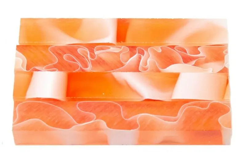 Peach Water Acrylic Pen Blank 3/4"X3/4"X3" Btwpbm1341 1Pc Short 1