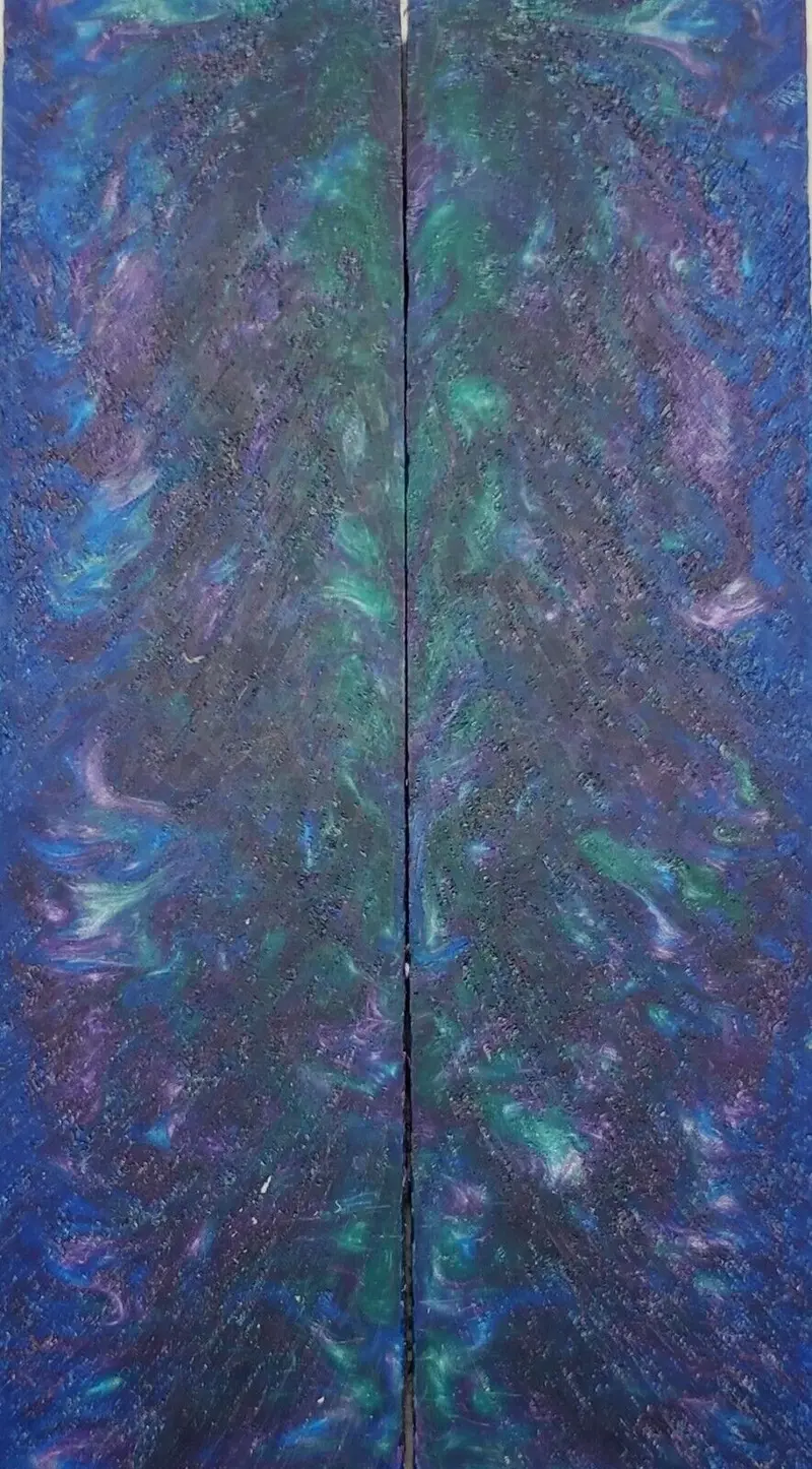 Peacock Inlace Acrylester #16 (2 Pc) Knife Scale 3/8" X 1 1/2" X 6" 1