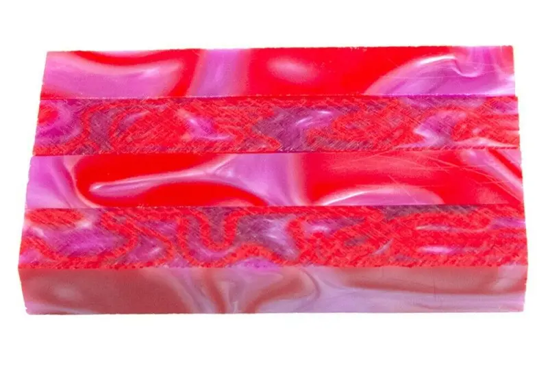 Pink Cherry Swirl Acrylic Pen Blank 3/4"X3/4"X3" Btwpbm1346 1Pc Short 1