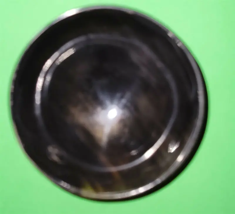 Polished Buffalo Horn Bowl Measuring 4" Wide By 1 5/8" Deep. 1